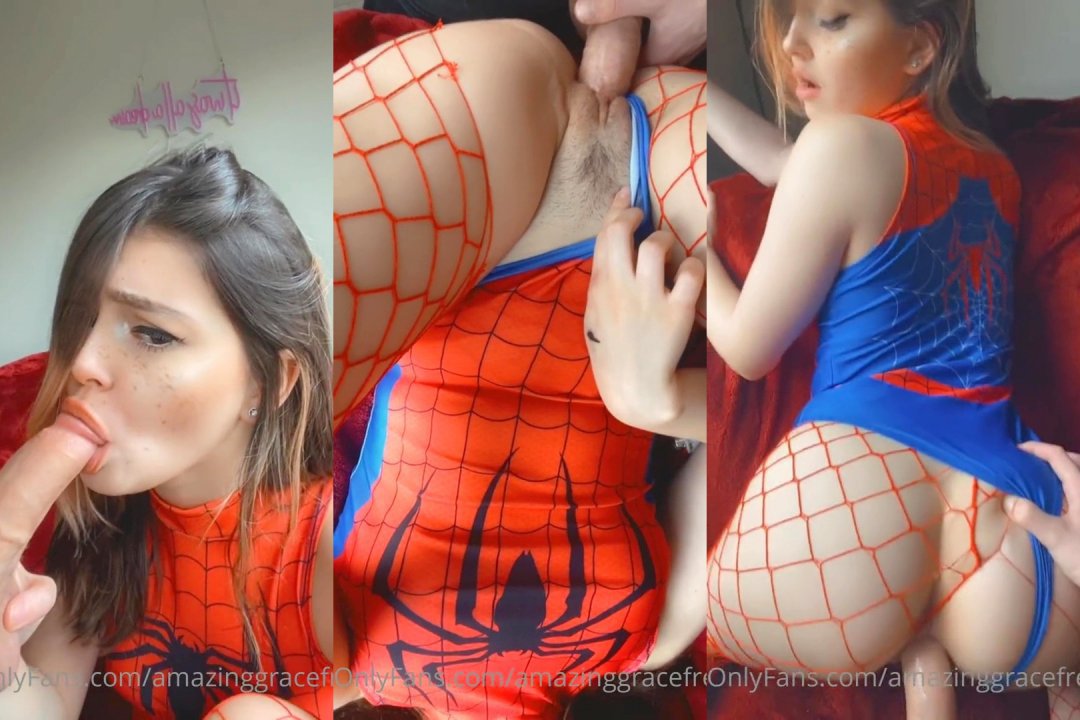 Amazing Grace Spider Girl POV Blowjob Fuck Video Leaked